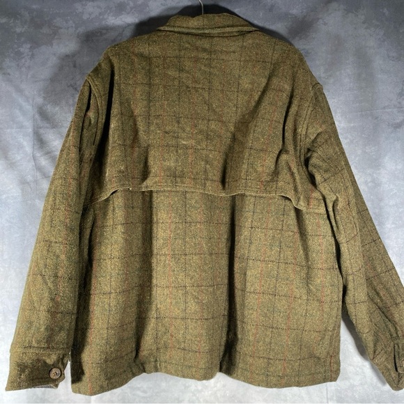 VTG Woolrich Green Plaid 16613 Men's Wool Quilted Lined Full Zip Outdoor Jacket - Picture 8 of 10
